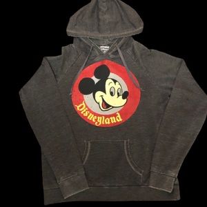 Vintage Style Distressed Faded Disney Mickey Mouse Light Hoodie